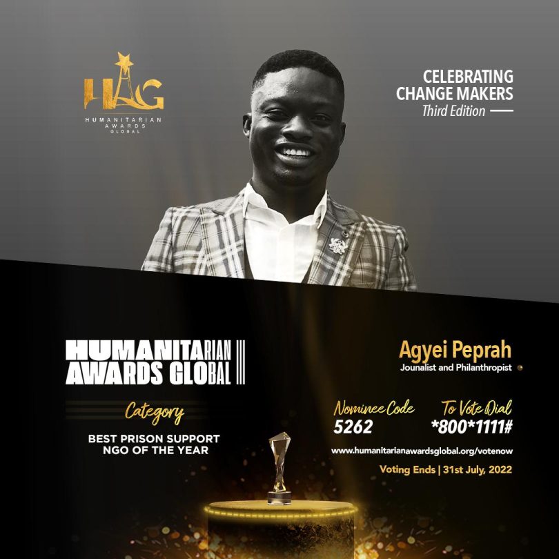 Nhyiraba Agyei Nominated for Humanitarian Global Awards 2022