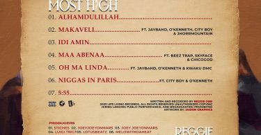 Reggie - Most High EP Tracklist